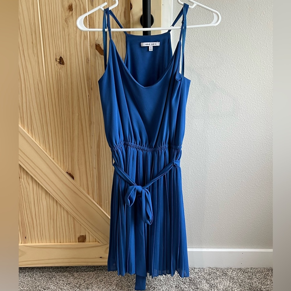 Naked Zebra Dress - Size Small - Royal Blue